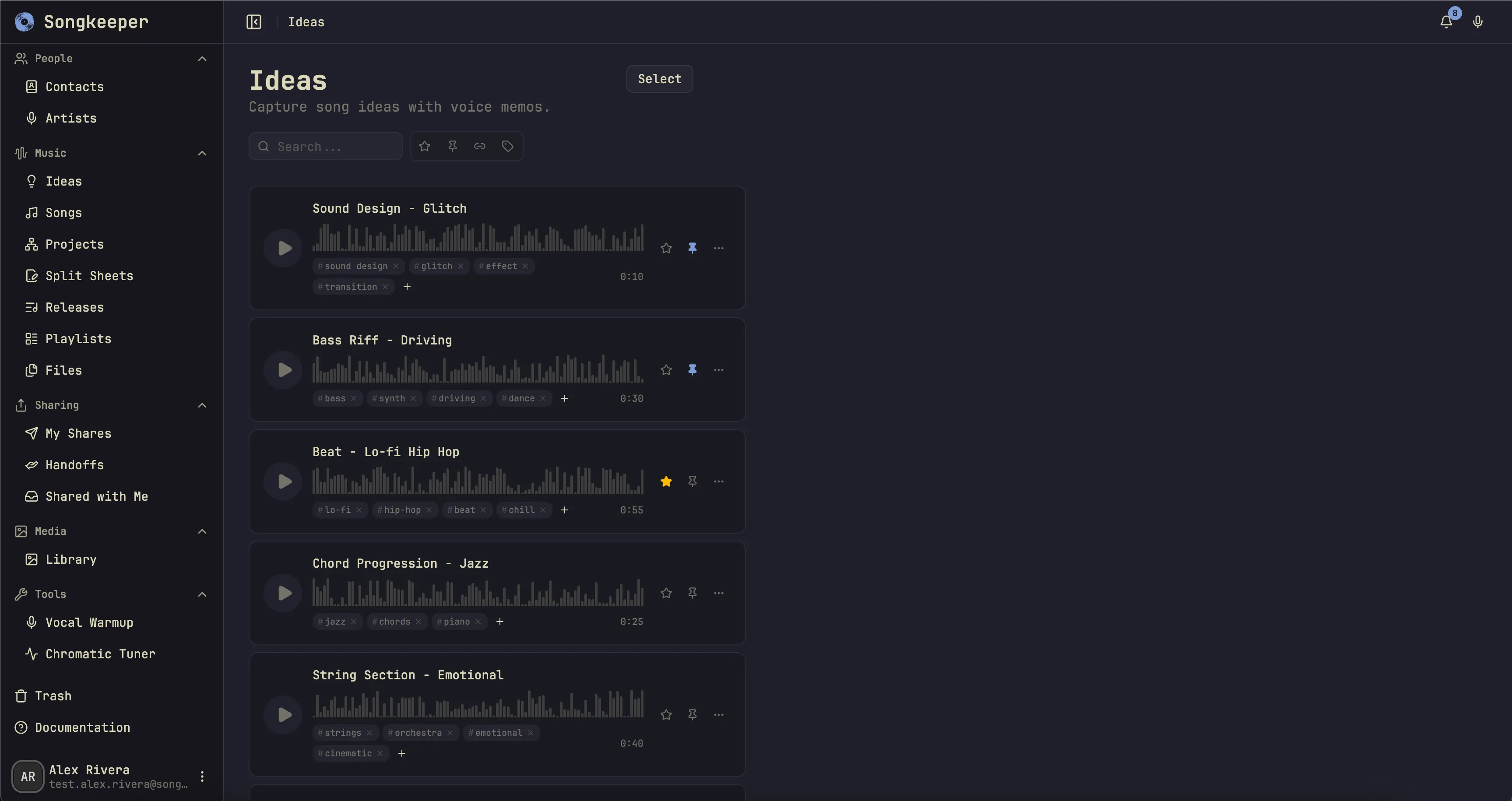 Idea capture — record the moment it hits